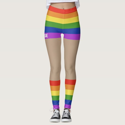 Gay Pride Faux Shorts & Benen Leggings (Voorkant)