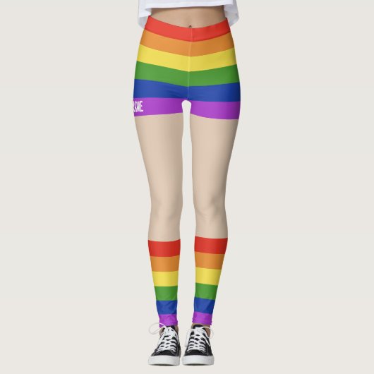 Gay Pride Faux Shorts & Benen Leggings (Voorkant)