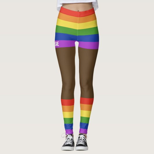 Gay Pride Faux Shorts & Benen Leggings (Voorkant)