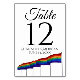 Gay Pride Festive Rainbow Flags Wedding Kaart