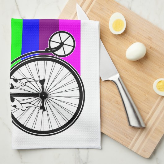 Gay pride fiets theedoek (Quarter Fold)