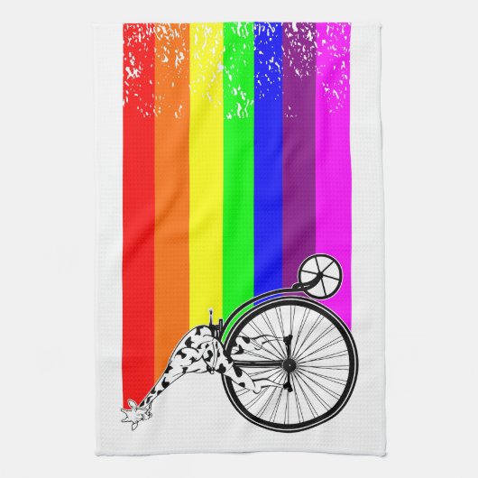 Gay pride fiets theedoek (Verticaal)