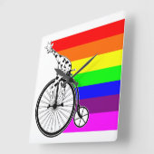 Gay pride fiets vierkante klok (Hoek)
