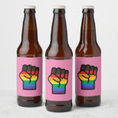 Gay Pride Fist Bier Etiket (Flessen)
