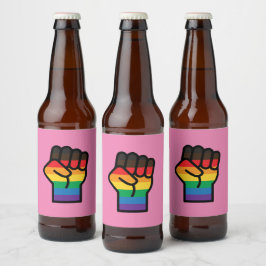 Gay Pride Fist Bier Etiket