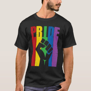 Gay Pride Fist Lgbt Rainbow Lgbatq Lesbian Pride M T-shirt