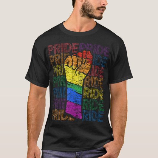 Gay Pride Fist Lgbt T-shirt (Voorkant)