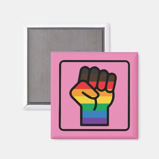 Gay Pride Fist Magneet (Voorkant / Achterkant)