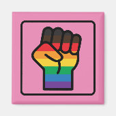 Gay Pride Fist Magneet (Voorkant)