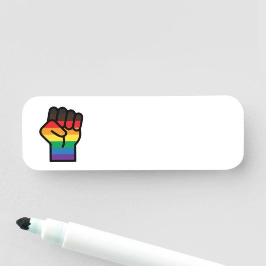 Gay Pride Fist Naamplaatje (In situ)