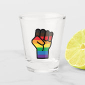 Gay Pride Fist Shot Glas (Voorkant)