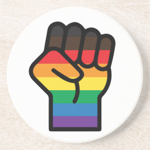 Gay Pride Fist Zandsteen Onderzetter