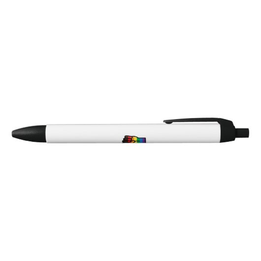 Gay Pride Fist Zwarte Inkt Pen (Bovenkant)
