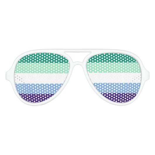 Gay Pride Flag Aviator Zonnebril (Voorkant)