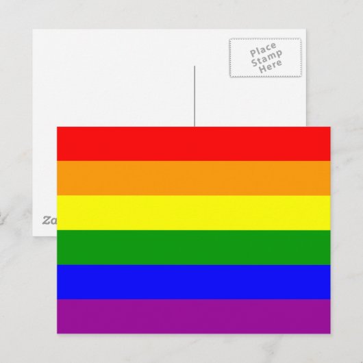 Gay Pride Flag Briefkaart (Voorkant / Achterkant)