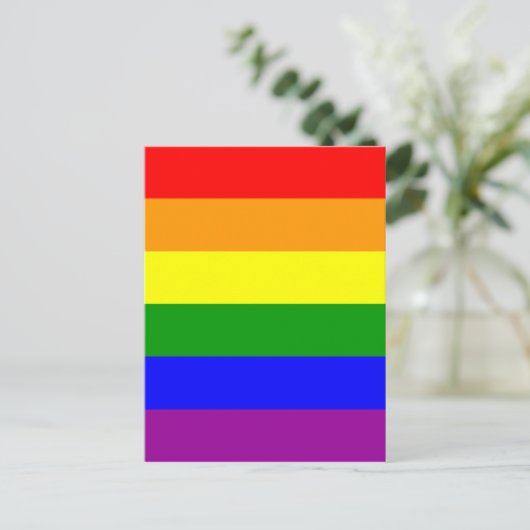 Gay Pride Flag Briefkaart (Staand voorkant)