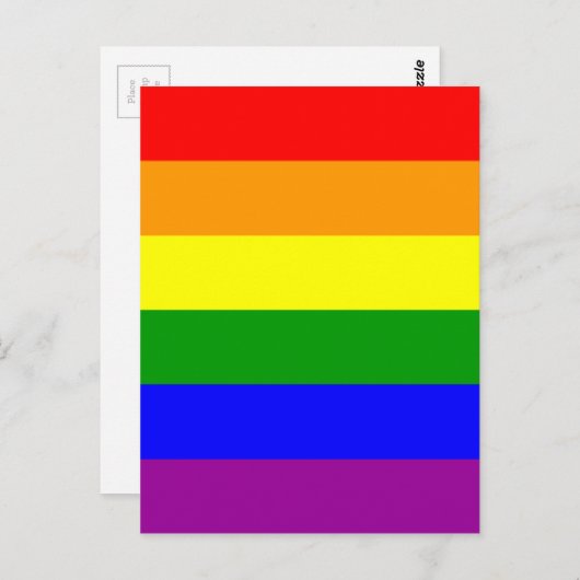 Gay Pride Flag Briefkaart (Voorkant / Achterkant)
