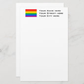 Gay Pride Flag Briefpapier (Voorkant / Achterkant)