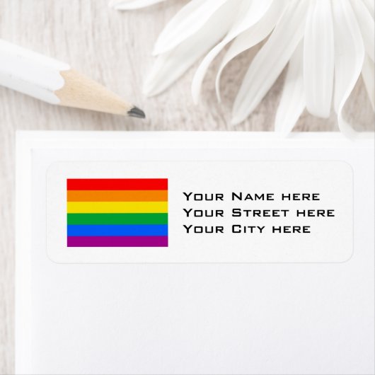 Gay Pride Flag Etiket (Insitu)