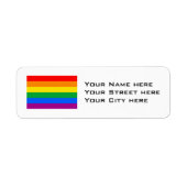 Gay Pride Flag Etiket (Voorkant)