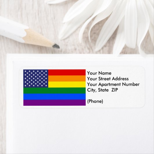 "GAY PRIDE FLAG"  ETIKET (Insitu)
