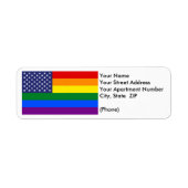 "GAY PRIDE FLAG"  ETIKET (Voorkant)