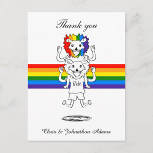Gay Pride Flag Funny Lions Weddenschap Hartelijk d Briefkaart