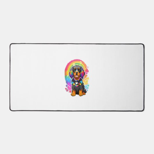 Gay Pride Flag Gordon Setter Hondenliefhebber Rain Bureaumat (Voorkant)