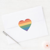 Gay Pride Flag Heathered Heart Hart Sticker (Envelop)