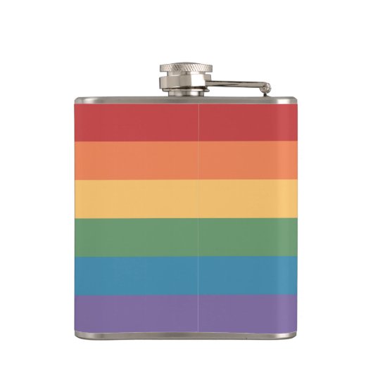 Gay Pride Flag Heathered Heupfles (Achterkant)