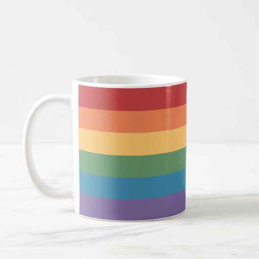 Gay Pride Flag Heathered Koffiemok (Links)