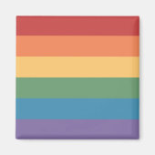 Gay Pride Flag Heathered Magneet (Voorkant)