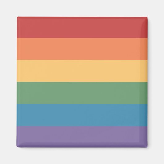 Gay Pride Flag Heathered Magneet (Voorkant)