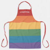 Gay Pride Flag Heathered Monogrammed Schort (Voorkant)