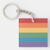 Gay Pride Flag Heathered Sleutelhanger (Voorkant)