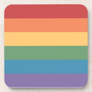 Gay Pride Flag Heathered Square Bier Onderzetter