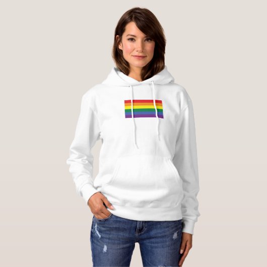 Gay Pride Flag Hoodie (Voorkant volledig)