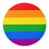 Gay Pride Flag Keramische Knop (Voorkant)