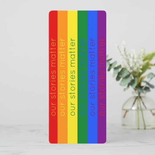Gay Pride Flag LGBT Rainbow Bladwijzer (Staand voorkant)