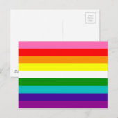 Gay Pride Flag met 9 Stripes Briefkaart (Voorkant / Achterkant)