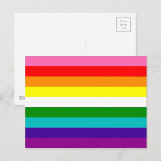 Gay Pride Flag met 9 Stripes Briefkaart (Voorkant / Achterkant)