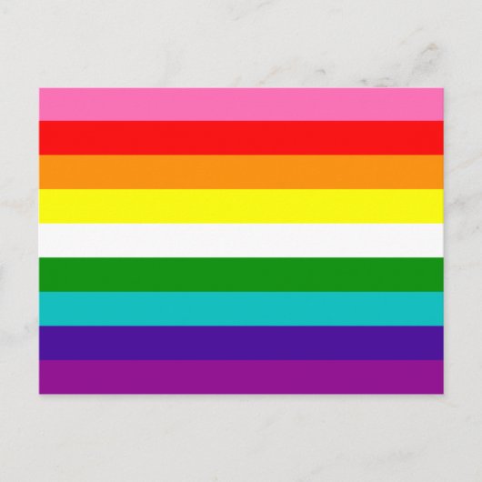 Gay Pride Flag met 9 Stripes Briefkaart (Voorkant)