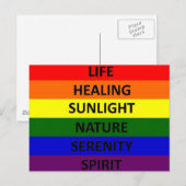 Gay Pride Flag met betekenis Briefkaart (Voorkant / Achterkant)