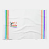 Gay Pride Flag Monogram Kitchen Towel Theedoek (Horizontaal)