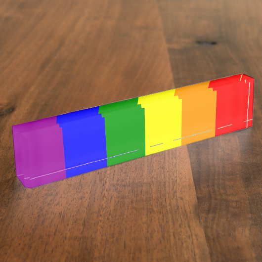 Gay Pride Flag Naambordje (Zijkant)