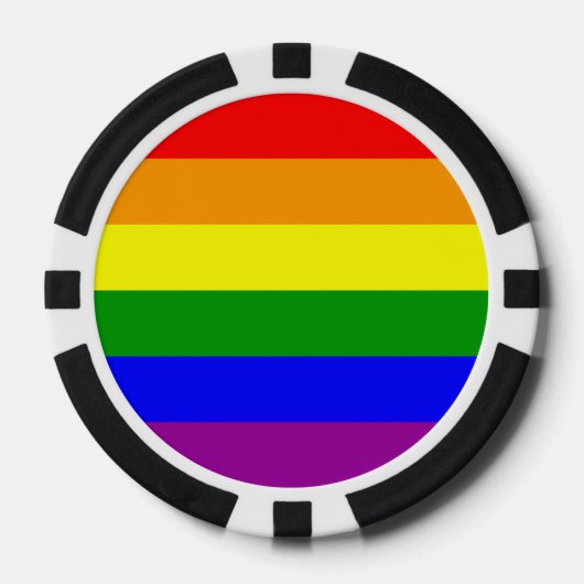 Gay Pride Flag Poker Chips (Voorkant)