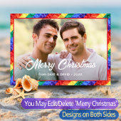 Gay Pride Flag Rainbow Flag Foto Lijst Tekst LGBTQ Kaart