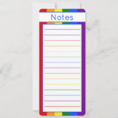 Gay Pride Flag Rainbow Notes Bladwijzer (Achterkant)