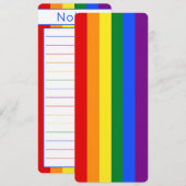 Gay Pride Flag Rainbow Notes Bladwijzer (Voorkant / Achterkant)