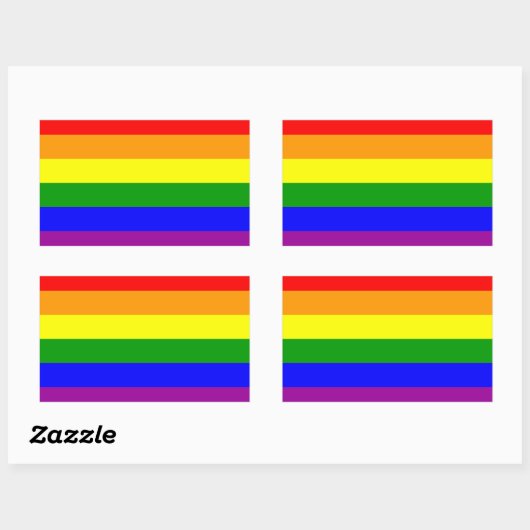 Gay Pride Flag Rechthoekige Sticker (Vel)
